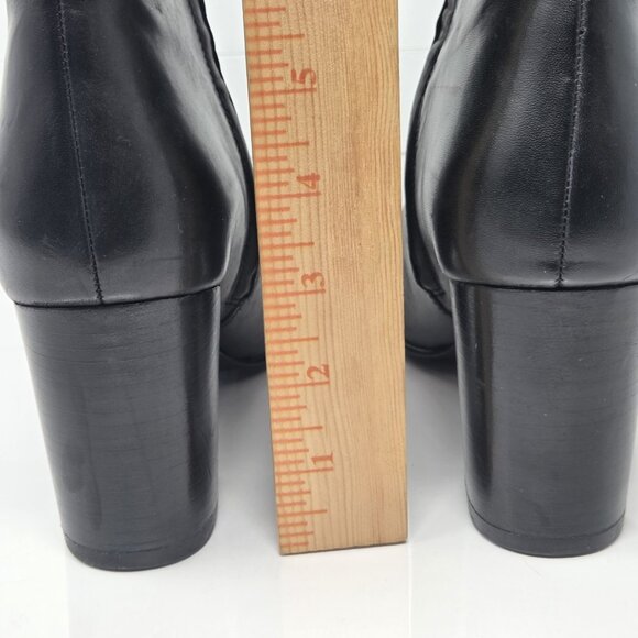 Seychelles Wild Ride Womens 10 Boots Leather Black Block Heel Zip Chelsea Moto - Picture 10 of 10